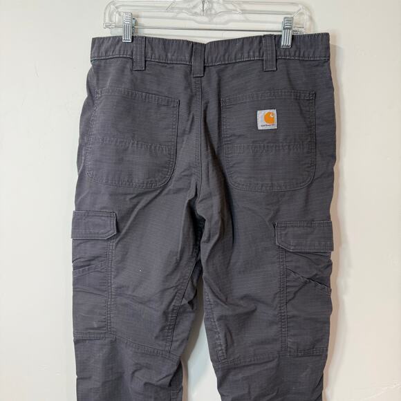 Carhartt Men's Force Relaxed Fit Ripstop Cargo Work Pant Grey 34 x 32 - Picture 5 of 10
